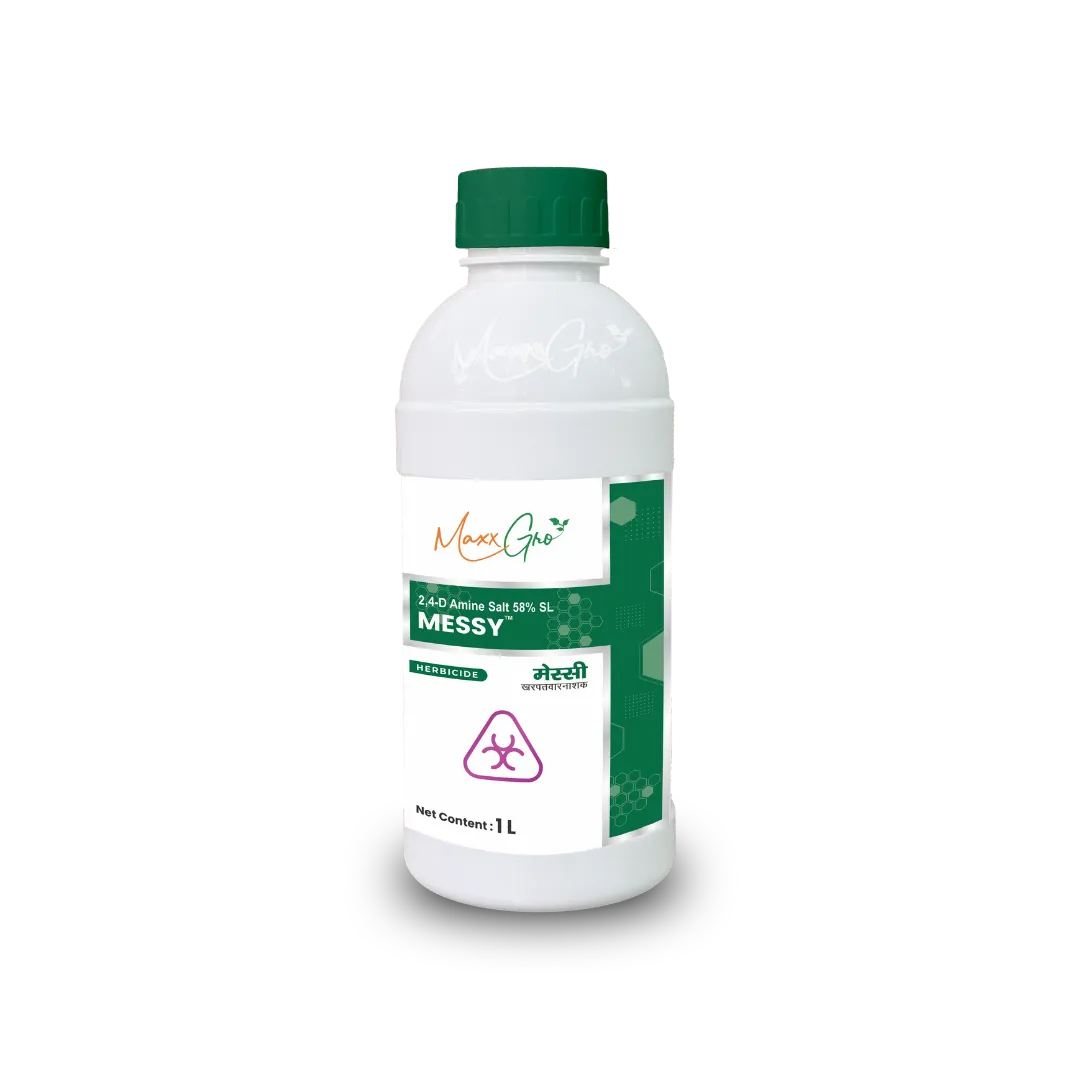 Messy 2,4-D Amine Salt 58% SL herbicide 1L bottle pack by MaxxGro Agrology Limited