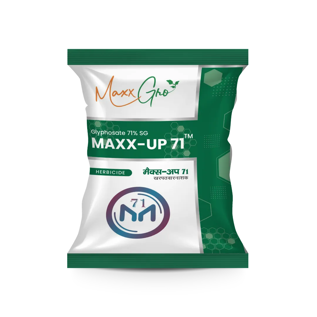 Maxx-up 71 Glyphosate 71% SG herbicide pouch pack by MaxxGro Agrology Limited