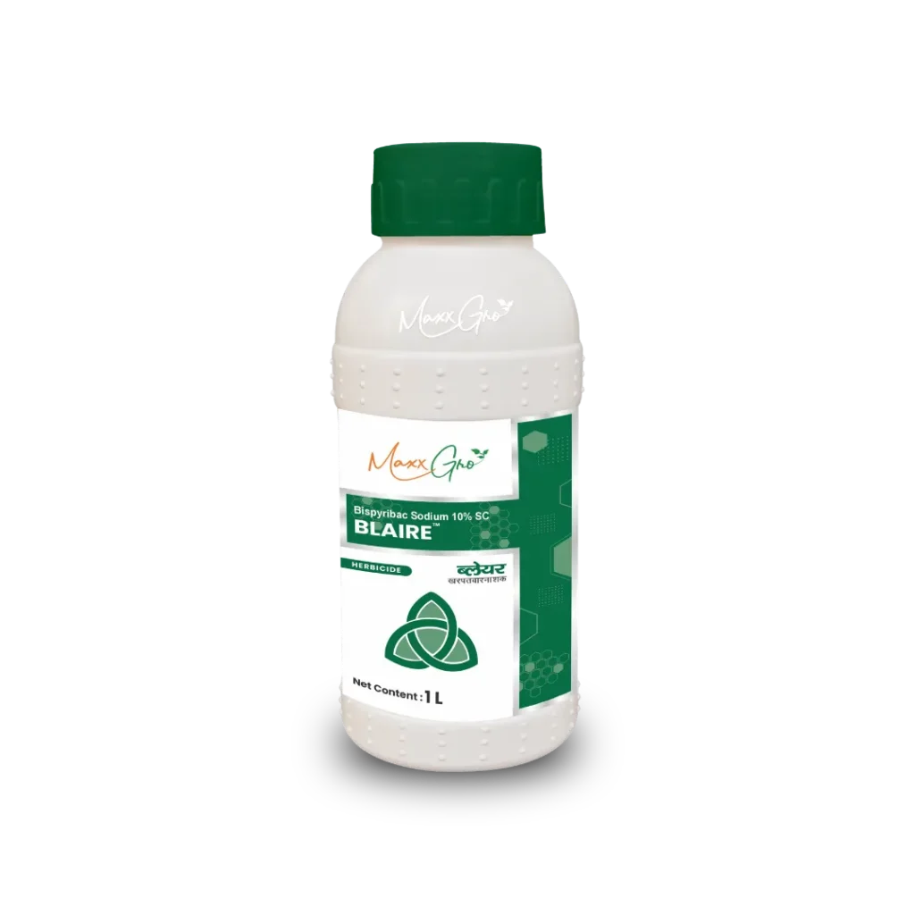 MaxxGro Blaire Bispyribac Sodium 10% SC herbicide 1 litre bottle packaging