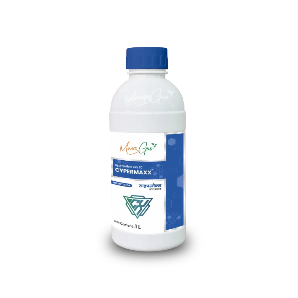 Cypermaxx Cypermethrin 25% EC insecticide 1L bottle pack by MaxxGro Agrology Limited