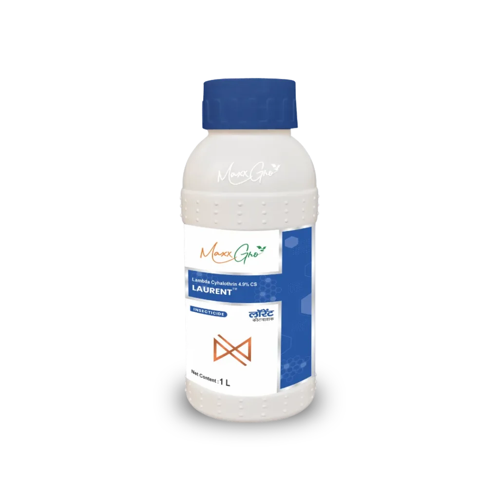 Laurent Lambda-Cyhalothrin 4.9% CS insecticide 1L bottle pack by MaxxGro Agrology Limited
