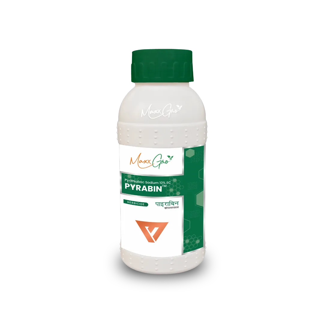 Pyrabin Pyrithiobac Sodium 10% EC herbicide bottle pack by MaxxGro Agrology Limited