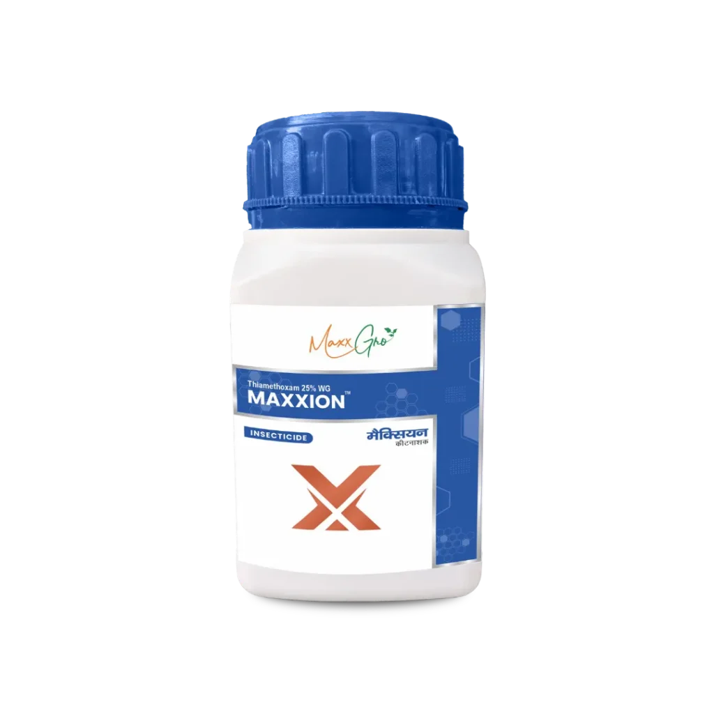 Maxxion Thiamethoxam 25% WG insecticide jar pack by MaxxGro Agrology Limited