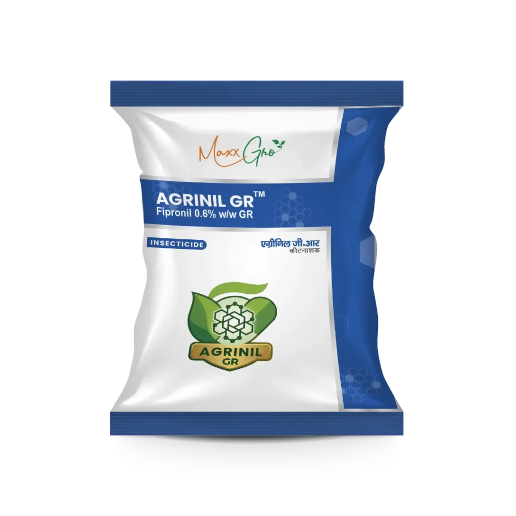 Agrinil GR Fipronil 0.6% GR insecticide pouch pack by MaxxGro Agrology Limited
