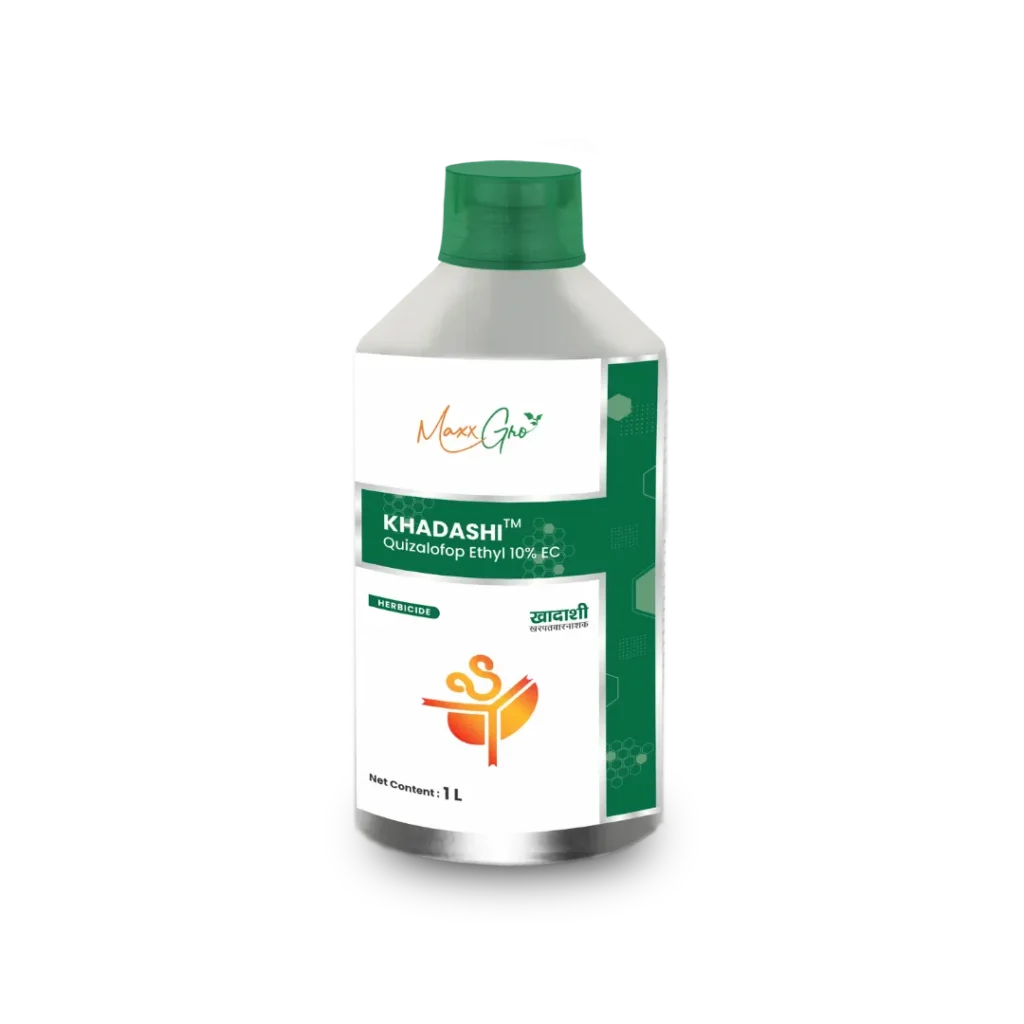 Khadashi Quizalofop Ethyl 10% EC herbicide bottle pack by MaxxGro Agrology Limited
