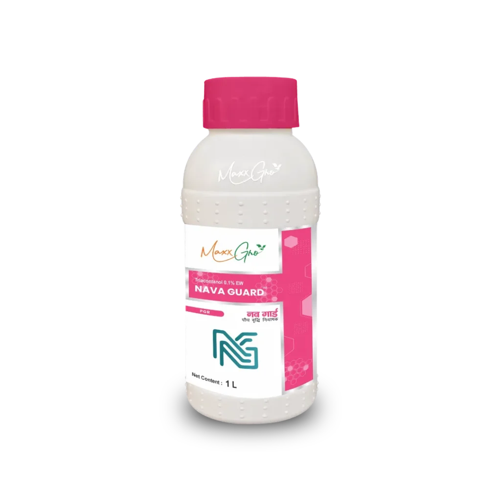 Nava Guard Triacontanol 0.1% EW plant growth regulator bottle pack by MaxxGro Agrology Limited